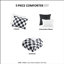 Édredon simple / simple TG en microfibre à carreaux avec rembourrage, - étiqueté, lavable à la machine, 1 édredon, taie décorative, 2 coussins décoratifs, style moderne avec imprimé noir et blanc, coussins décoratifs