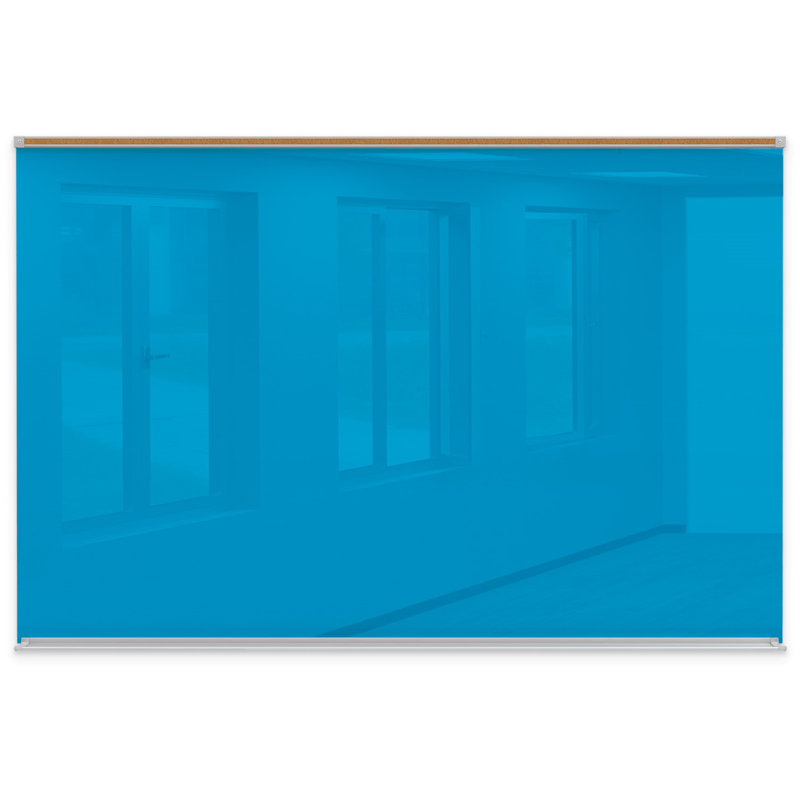 Tableau magnétique mural Liso,, 48 po x 72 po, Bleu