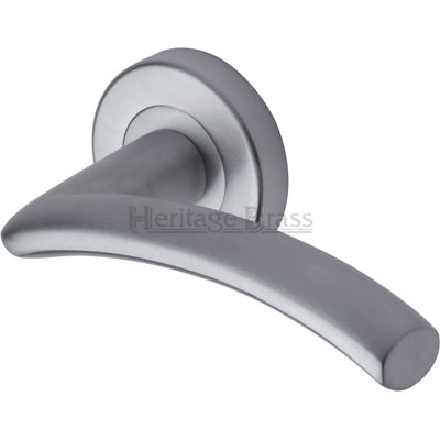 Heritage Brass Heritage Door Handle Lever Latch on Round Rose Centaur Design