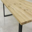 Isaias Oak Rectangular Wood Top Dining Table with Steel Base-2100816749-2100816752