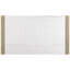 Ensemble de salle à manger 5 pièces de style contemporain avec table rectangulaire en pierre de marbre blanche à dossier plein et chaises rembourrées beige et gris-969831523