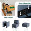 Canapé modulaire en U rembourré 5 pièces avec rangement Tomario-70570207