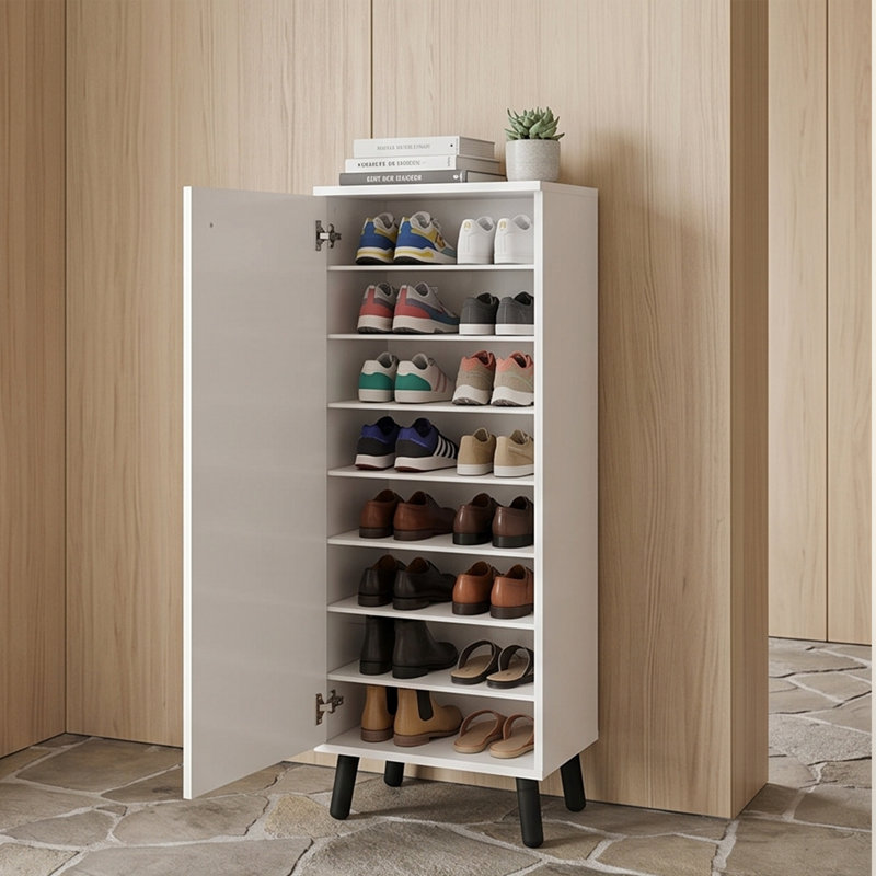 Armoire de rangement à chaussures géométrique 1 porte Aurelia
