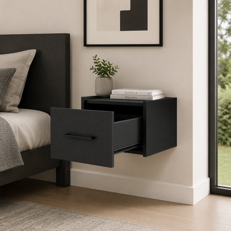 Table de chevet flottante murale Wenge, Wengé