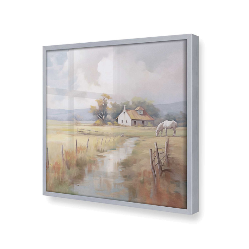 Maison de campagne, Cadre en chrome poli, H 17,75 po x l 17,75 po