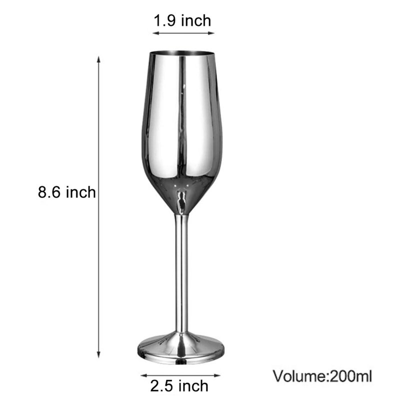 Flûtes à champagne Halt Whistle, Argent