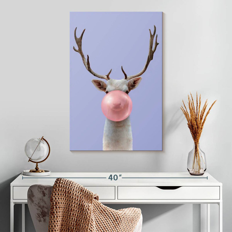Bubble Gum Deer, H 30 po x l 20 po