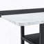 Spacieuse table de salle à manger blanche et noire avec rangement et 8 chaises en polyuréthane gris clair pour un siège confortable-2125110735
