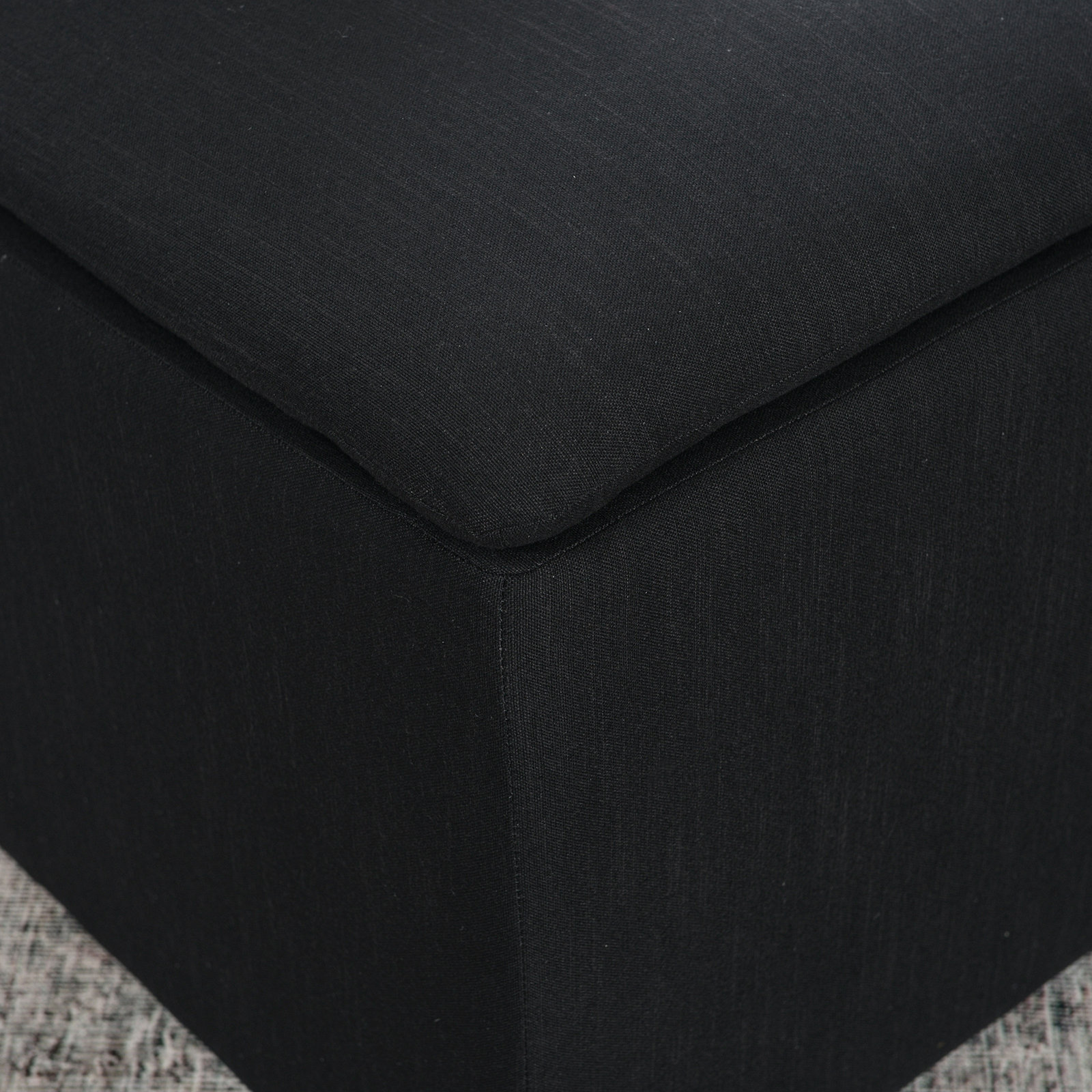 Keaton Linen Side Chair, Black