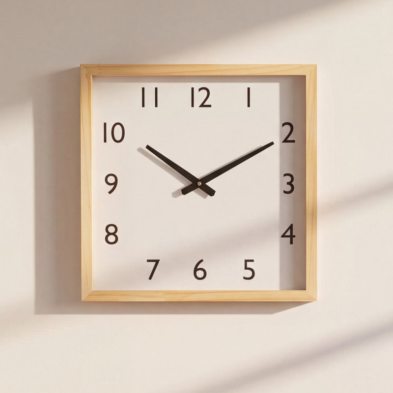 Apia Solid + Manufactured Wood Wall Clock