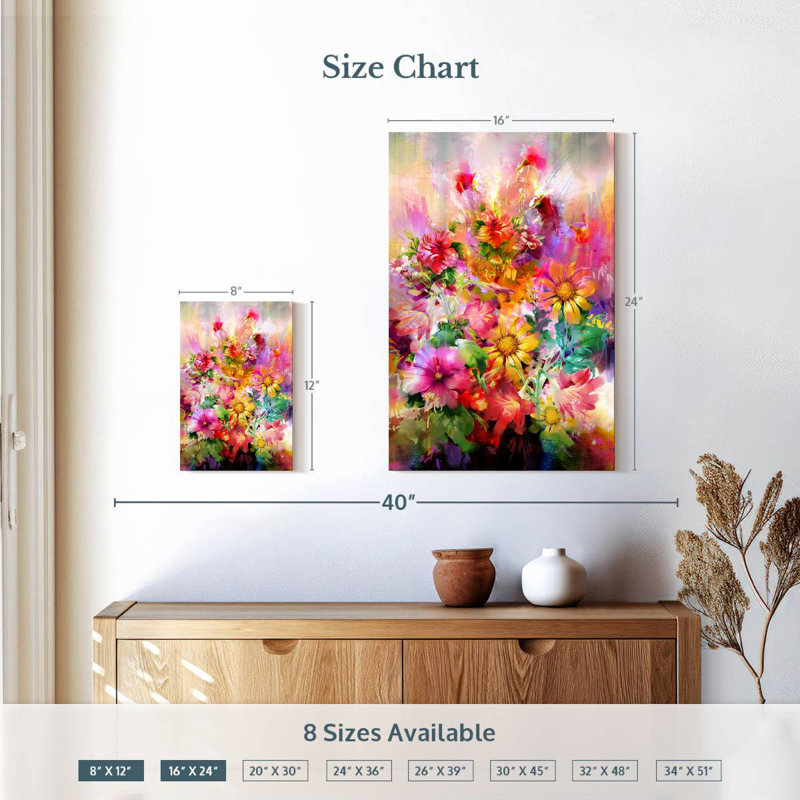 Harnek Flowers, 12" H x 8" W