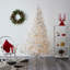 Arbre de Noël artificiel pin blanc avec lumières claires-303884791