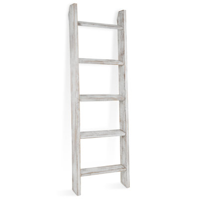 Solid Wood Wall Leaning 4.5ft Blanket Ladder