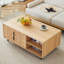 Table basse - Art géométrique et design pratique dans des tons de bois naturel