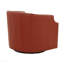 Fauteuil d'appoint Barrel - Fauteuil oscillant pivotant en cuir fleur caramel