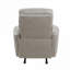 Chaise berçante inclinable en microfibre polie gris