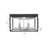 Modern 4 Light Black Square Flush Mount-1993512681