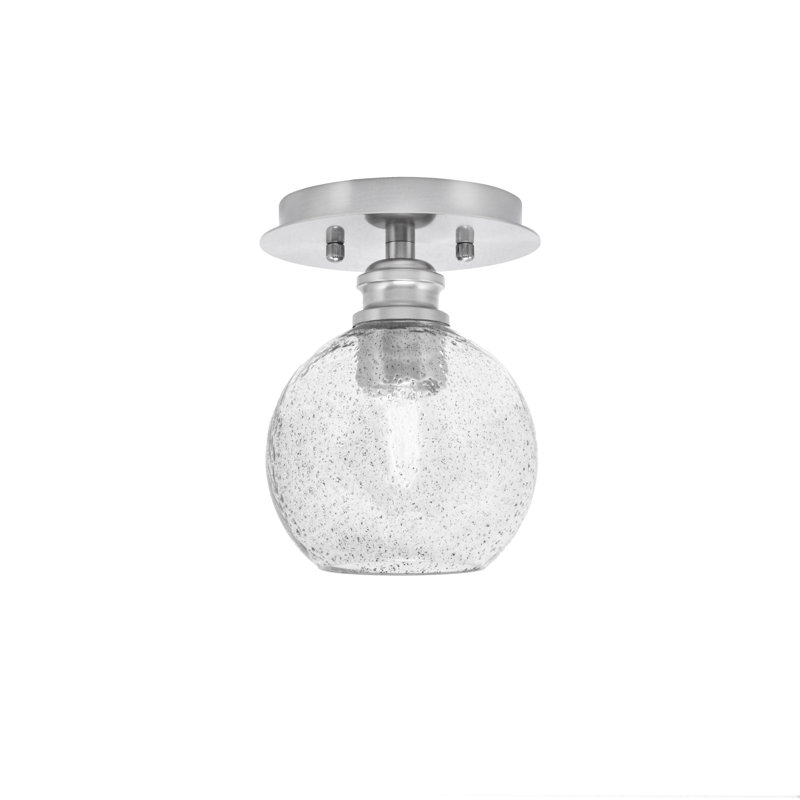 Verre à bulles semi-encastré avec lumière de 5,75 po Edge, Nickel brossé