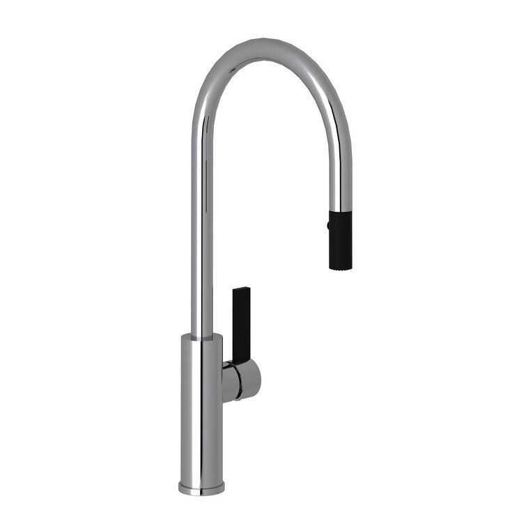 Tuario Pull-Down Single Handle Kitchen Faucet with Accessories