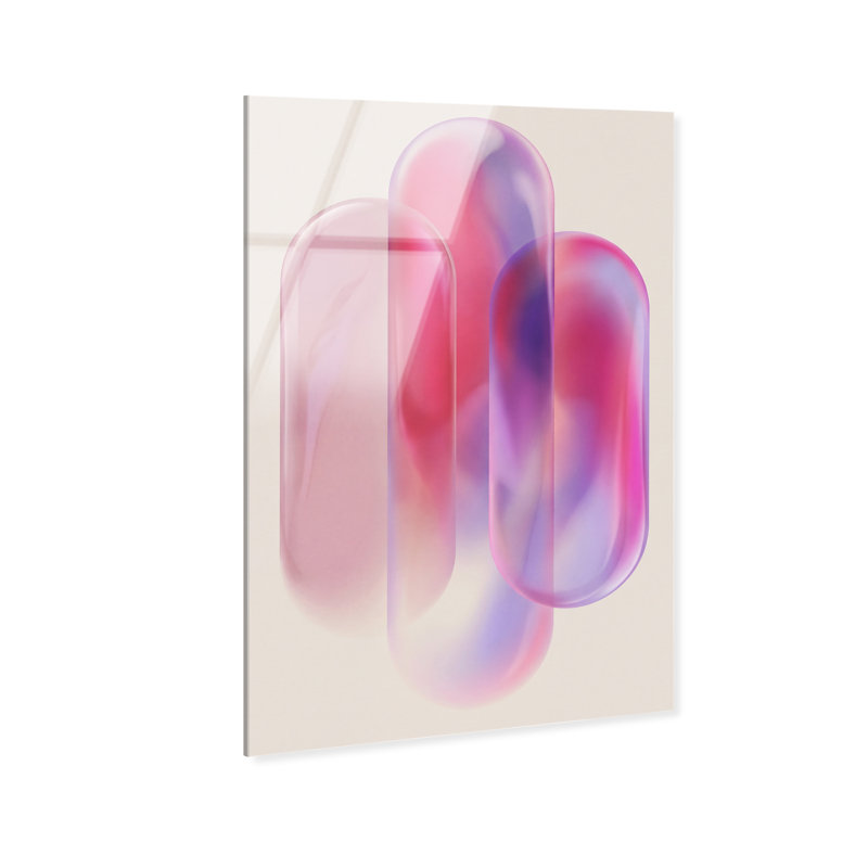 Pink Topaz Gradient Print by Oliver Gal, 15"H x 10"W, High-Gloss Acrylic Print