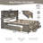King Platform Bed with Storage Headboard & 8 Drawers - Solid Wood Construction, No Box Spring Needed, 500lb Capacity-1871037384