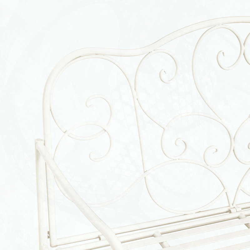 Sunnydaze Durable Iron Outdoor Garden Bench