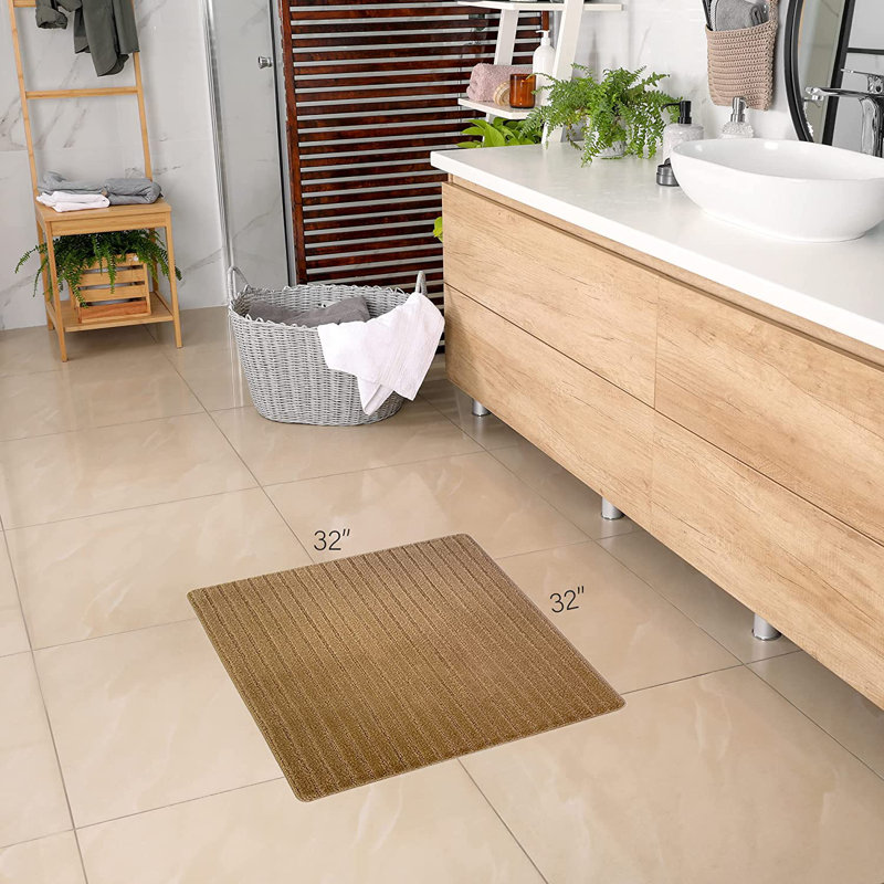 Microfiber Non-Slip Bath Mat, Taupe