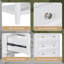 Meuble-lavabo 24 po avec lavabo, meuble de rangement pour salle de bain avec tiroir et tablette ouverte, structure en bois massif, blanc