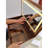 Stylish Walnut Makeup Vanity With Internal Storage Compartments And Cushioned Stool Modern Dressing Table Elegant Mirror Features-254258488