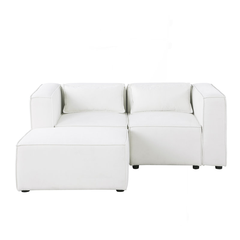 Modular Sofa BEIGE Chenille Fabric