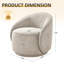 Chaise d'appoint pivotante 29,33 po rembourrée à accoudoirs inclinés, ensemble de 2-132942431