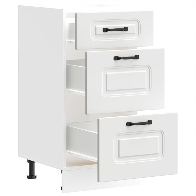 Kitchen Base Cabinet Kalmar Engineered Wood, White