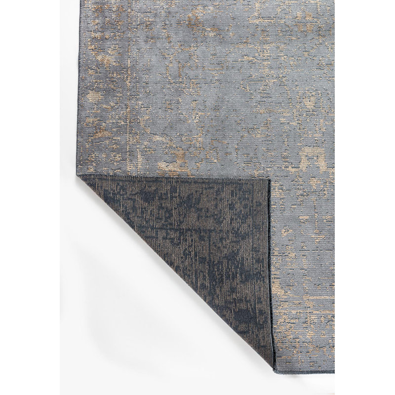 Rapture Abstract Area Rug in Gray, Rectangle 6'7" x 8'3"