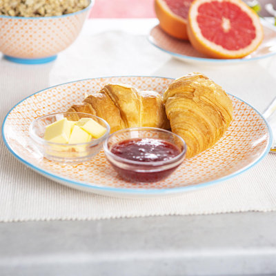 Nicola Spring - Hand-Printed Dinner Plate - Orange