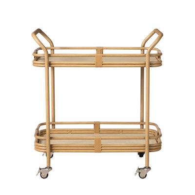 Riviera Bar Cart In Camel Finish