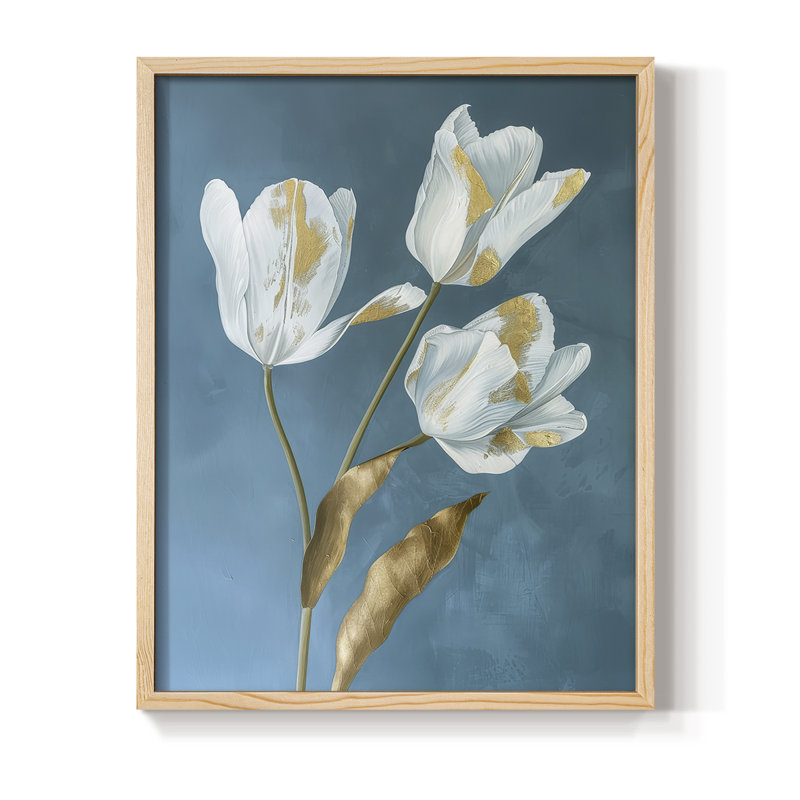 «FLORAL Series Cxxxvi», reproduction encadrée - bois massif, H 11 po x l 9 po