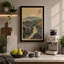 Mountain Over Settlement Japandi - Wrapped Canvas-143406348-143406345