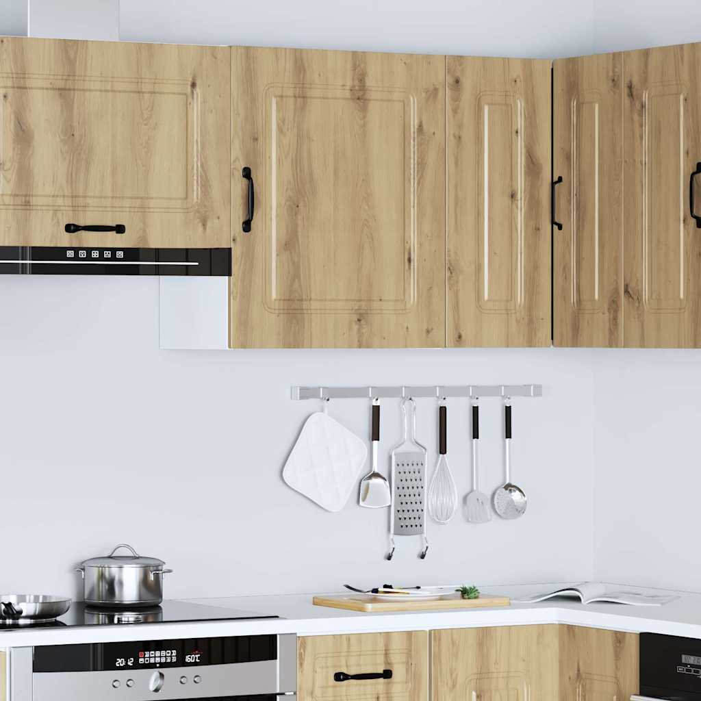 vidaXL Oven Cabinets Kitchen Cabinet Oven Unit 2 pcs Lucca Engineered Wood