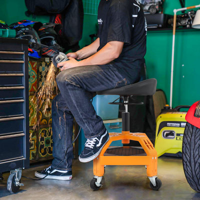 Adjustable Height Industrial Stool