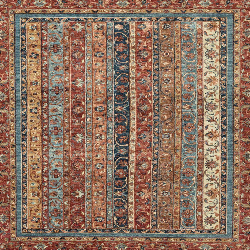 Abstract Indoor Rug, Square 5'