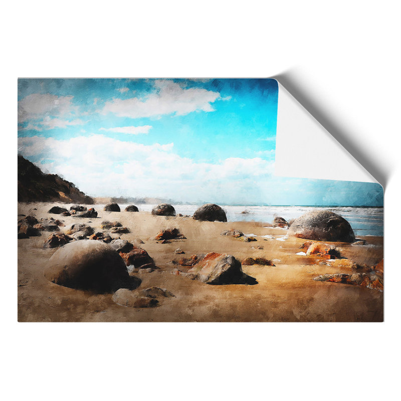 Moeraki Boulders Beach New Zealand - No Frame Print, 42cm H x 59cm W x 0.1cm D