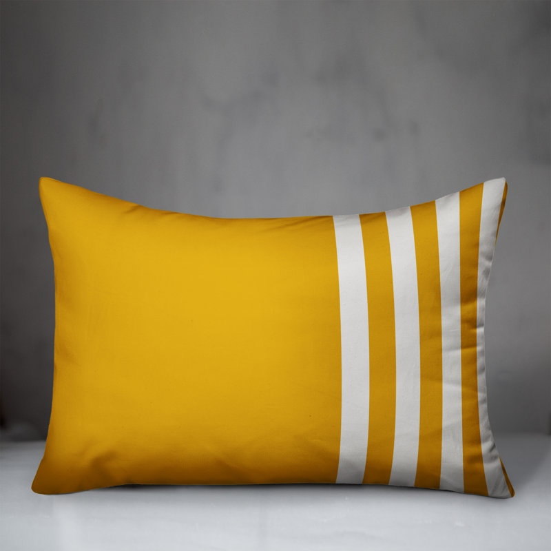 Striped Throw Pillow, Yellow