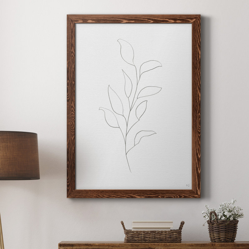 Toile encadrée Botanical Gesture VI-Premium - prête à être accrochée, H 24 po x l 18 po x P 1,5 po, Érable