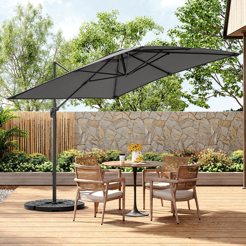 Antoanela 300cm Cantilever Parasol, Dark Grey