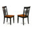 3 Piece Kitchen Table & Chairs Set Contains a Round Dining Room Table with Pedestal and 2 Solid Wood Seat Chairs, Black & Cherry-1029419006-1029419002
