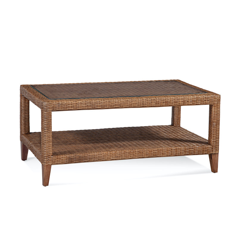 Long Beach Glass Cocktail Table, Honey