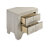 Hunsaker 2-drawer Nightstand Bedside Table Rustic Cream