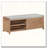 Distressed Shutter Storage Bench with Cushion and Sliding Door-459112116