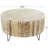 Bisharo Mango Wood Handmade Distressed Brown Coffee Table with Black Metal Hairpin Legs-514712572