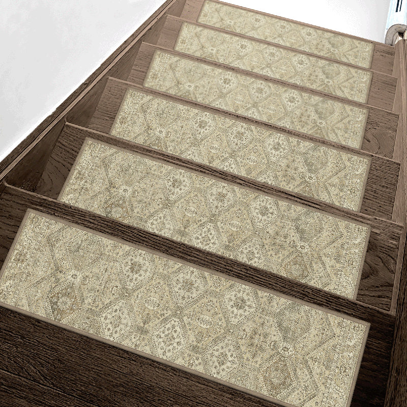 Tapis d'escalier antidérapants pour marches en bois - envers adhésif réutilisable, adapté aux animaux de compagnie et aux enfants